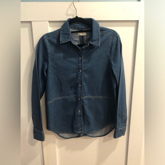 Hobbs London Denim Button Down Shirt - Picture 1 of 11